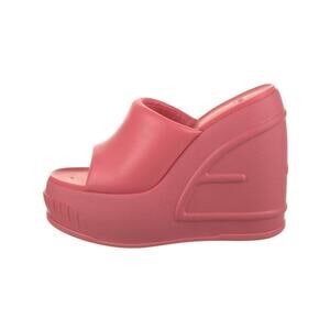 Fendi Pink Platform FF Logo Wedge Sandals 40 sz
